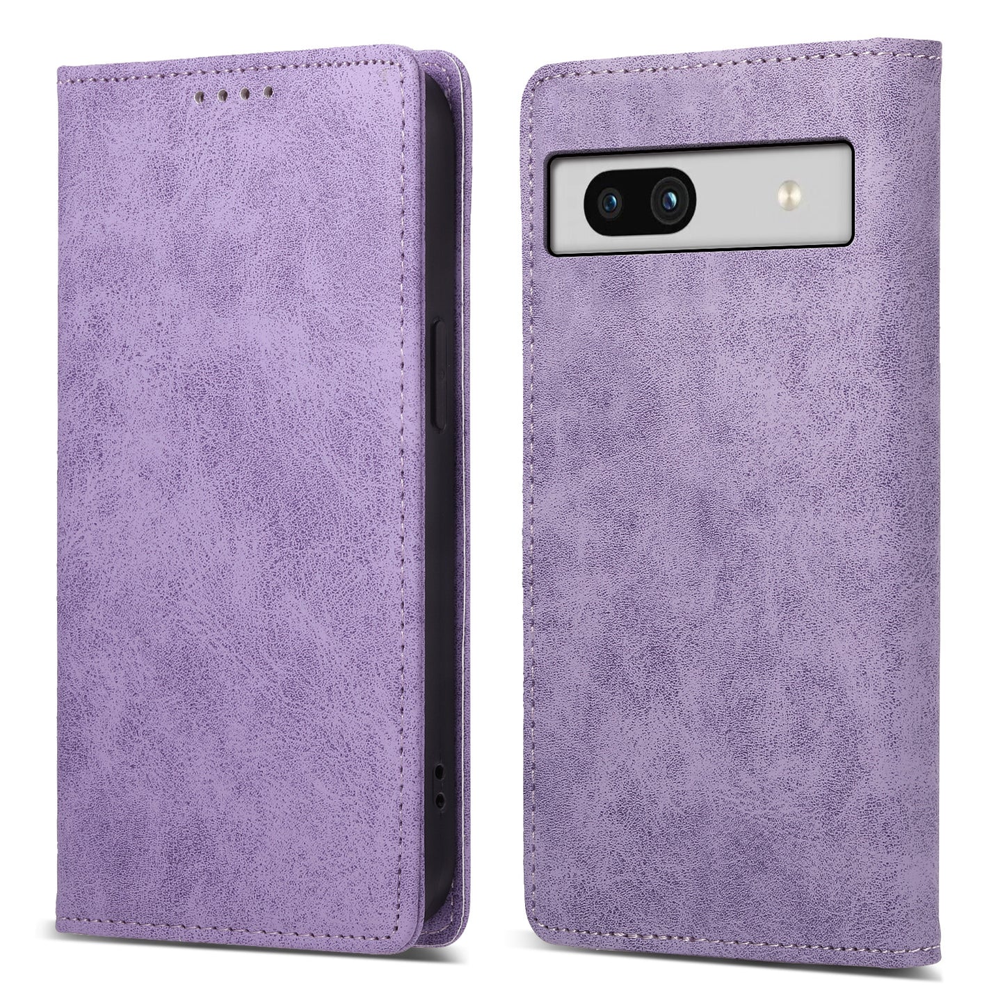 DF-05 For Google Pixel 7a Scratch Proof Solid Color Leather Phone Case RFID Blocking Wallet Stand Cover