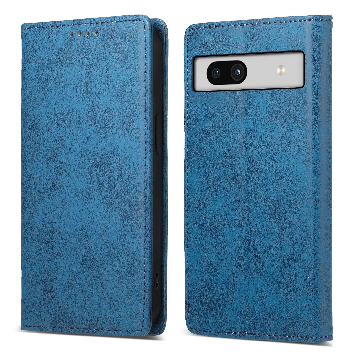 DF-05 For Google Pixel 7a Scratch Proof Solid Color Leather Phone Case RFID Blocking Wallet Stand Cover