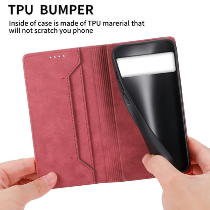 DF-05 For Google Pixel 8 Solid Color Drop-proof Leather Phone Case RFID Blocking Wallet Stand Cover