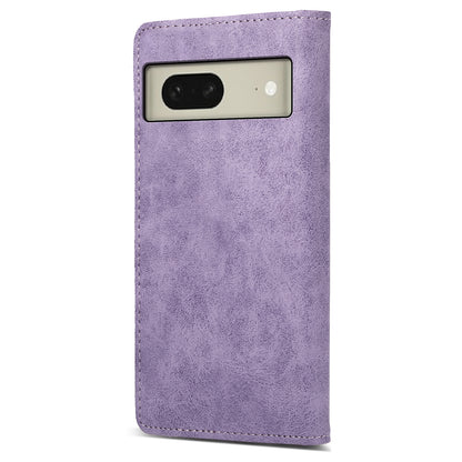 DF-05 For Google Pixel 8 Solid Color Drop-proof Leather Phone Case RFID Blocking Wallet Stand Cover