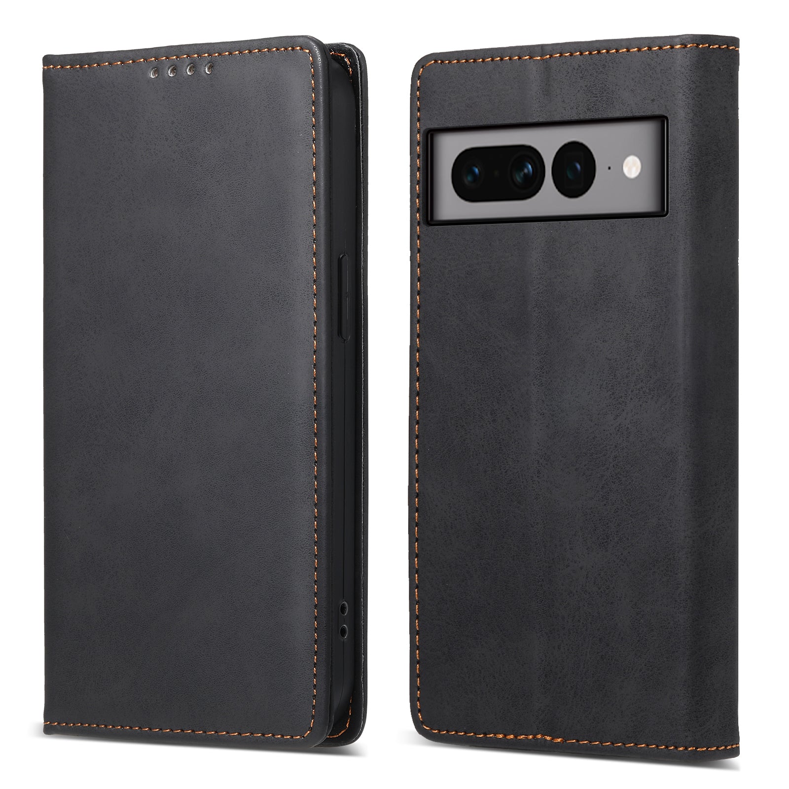 DF-05 For Google Pixel 7 Pro 5G Fully Wrapped Leather Phone Case RFID Blocking Wallet Stand Cover
