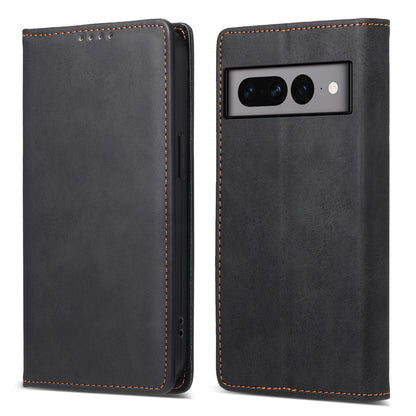 DF-05 For Google Pixel 7 Pro 5G Fully Wrapped Leather Phone Case RFID Blocking Wallet Stand Cover