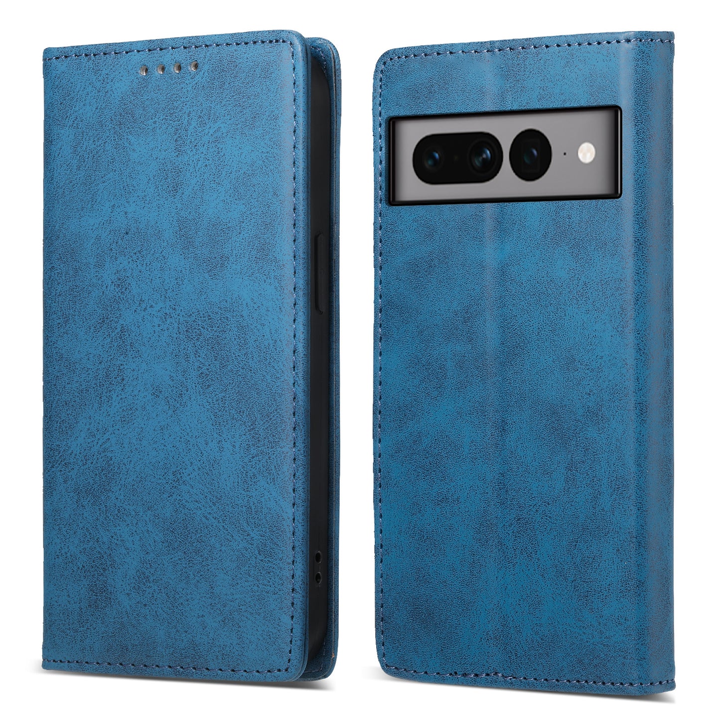 DF-05 For Google Pixel 7 Pro 5G Fully Wrapped Leather Phone Case RFID Blocking Wallet Stand Cover