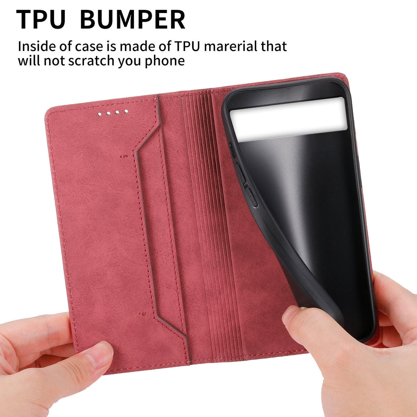 DF-05 For Google Pixel 6a PU Leather Shockproof Phone Case RFID Blocking Wallet Stand Cover