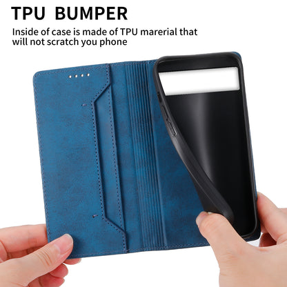 DF-05 For Google Pixel 6a PU Leather Shockproof Phone Case RFID Blocking Wallet Stand Cover