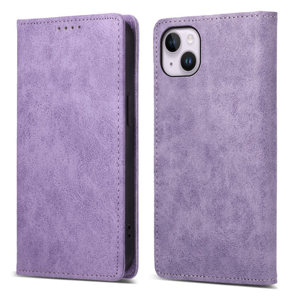 DF-05 For iPhone 14 Plus RFID Blocking Wallet Stand Cover PU Leather Folio Flip Phone Case