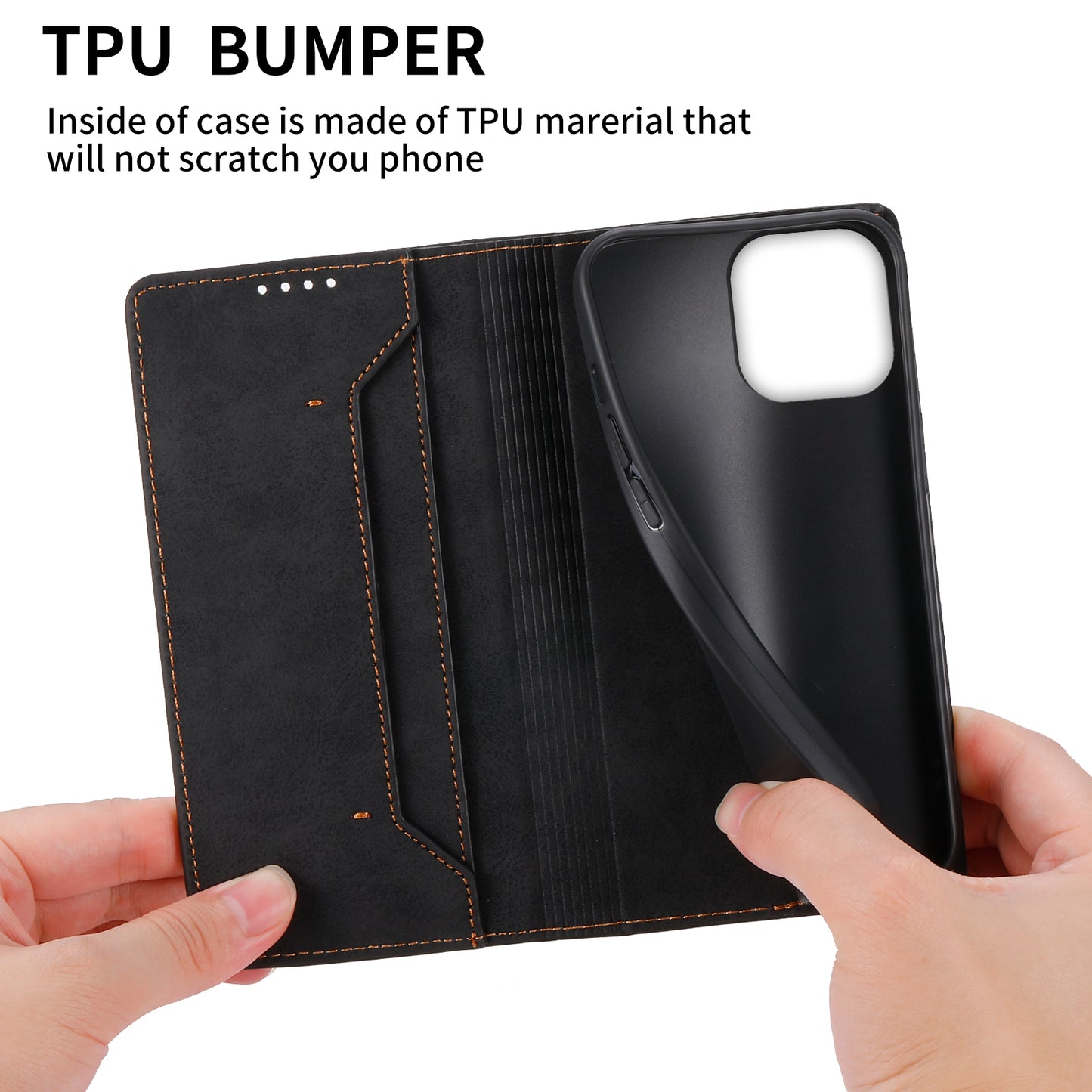 DF-05 For iPhone 13 Pro Max 6.7 inch Protector Cover RFID Blocking Wallet Stand Leather Phone Case