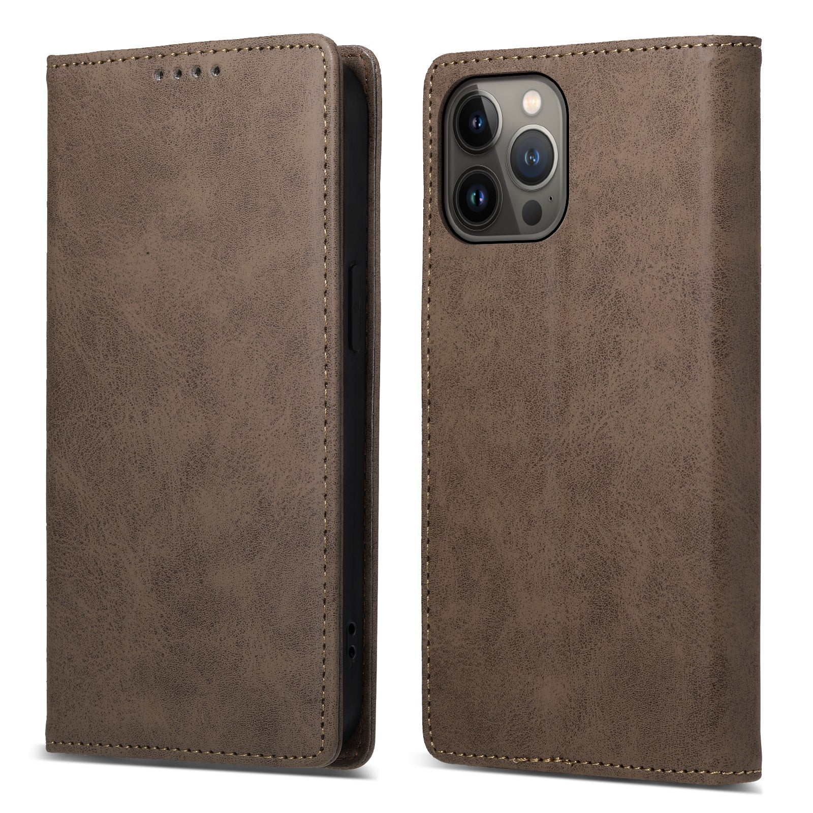 DF-05 For iPhone 13 Pro Max 6.7 inch Protector Cover RFID Blocking Wallet Stand Leather Phone Case