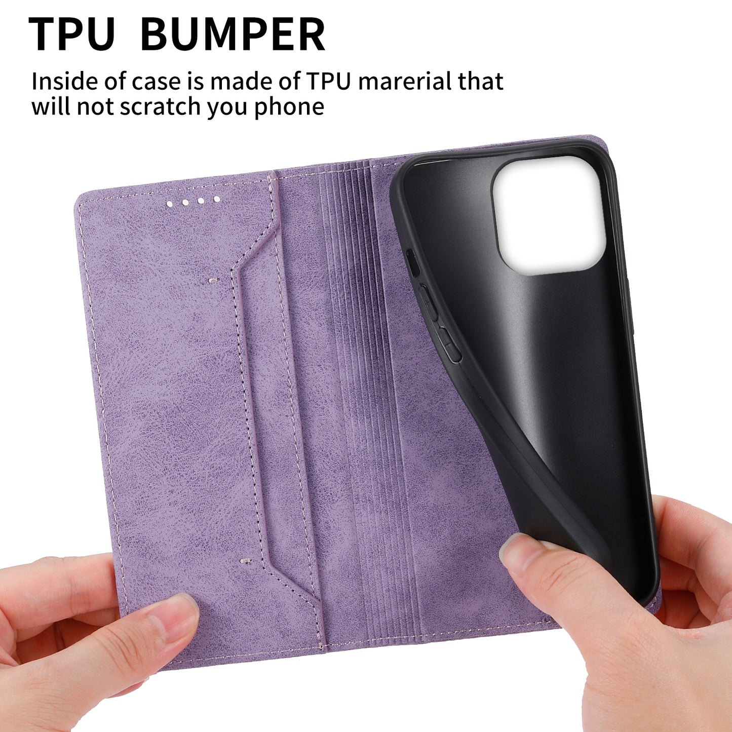 DF-05 For iPhone 13 Pro Max 6.7 inch Protector Cover RFID Blocking Wallet Stand Leather Phone Case