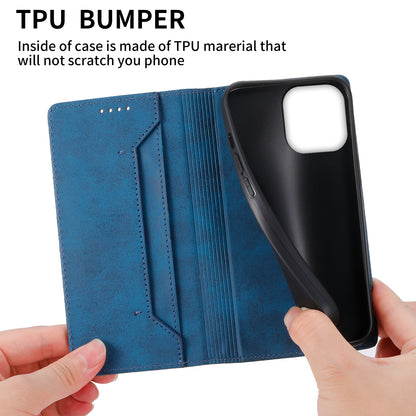 DF-05 For iPhone 13 Pro Max 6.7 inch Protector Cover RFID Blocking Wallet Stand Leather Phone Case