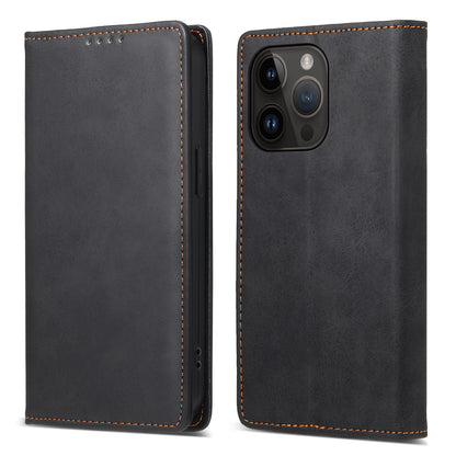 DF-05 For iPhone 14 Pro Leather Phone Case Protector Cover RFID Blocking Wallet Stand Shell