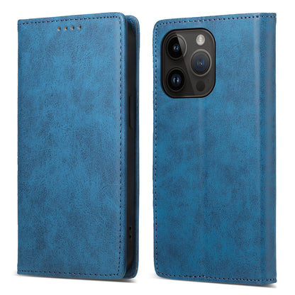 DF-05 For iPhone 14 Pro Leather Phone Case Protector Cover RFID Blocking Wallet Stand Shell