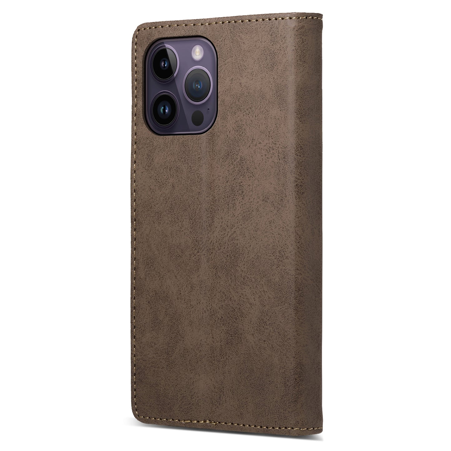 DF-05 for iPhone 14 Pro Max RFID Blocking Phone Case PU Leather Wallet Stand Business Cover