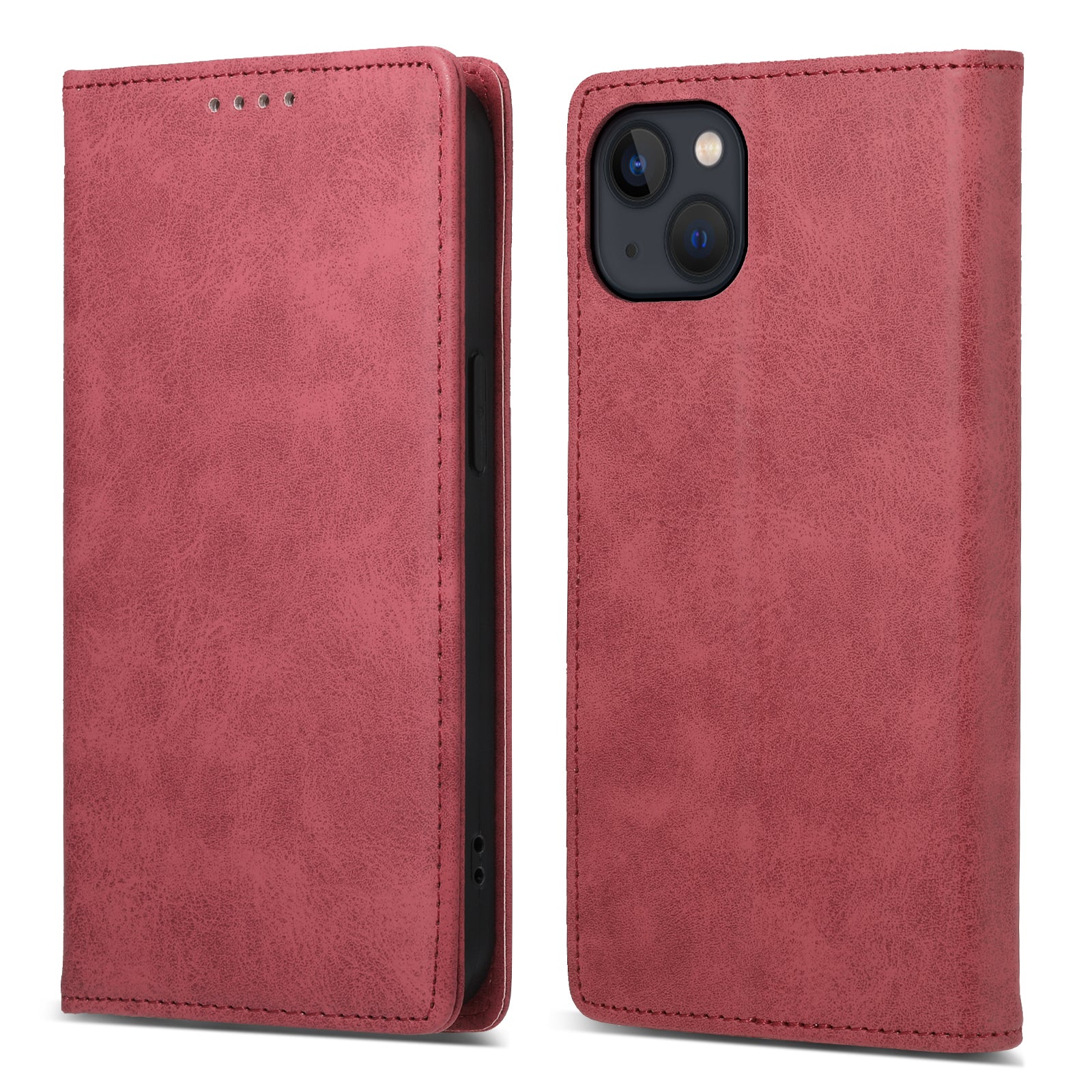 DF-05 RFID Blocking Wallet Case for iPhone 13 PU Leather Stand Flip Business Phone Cover