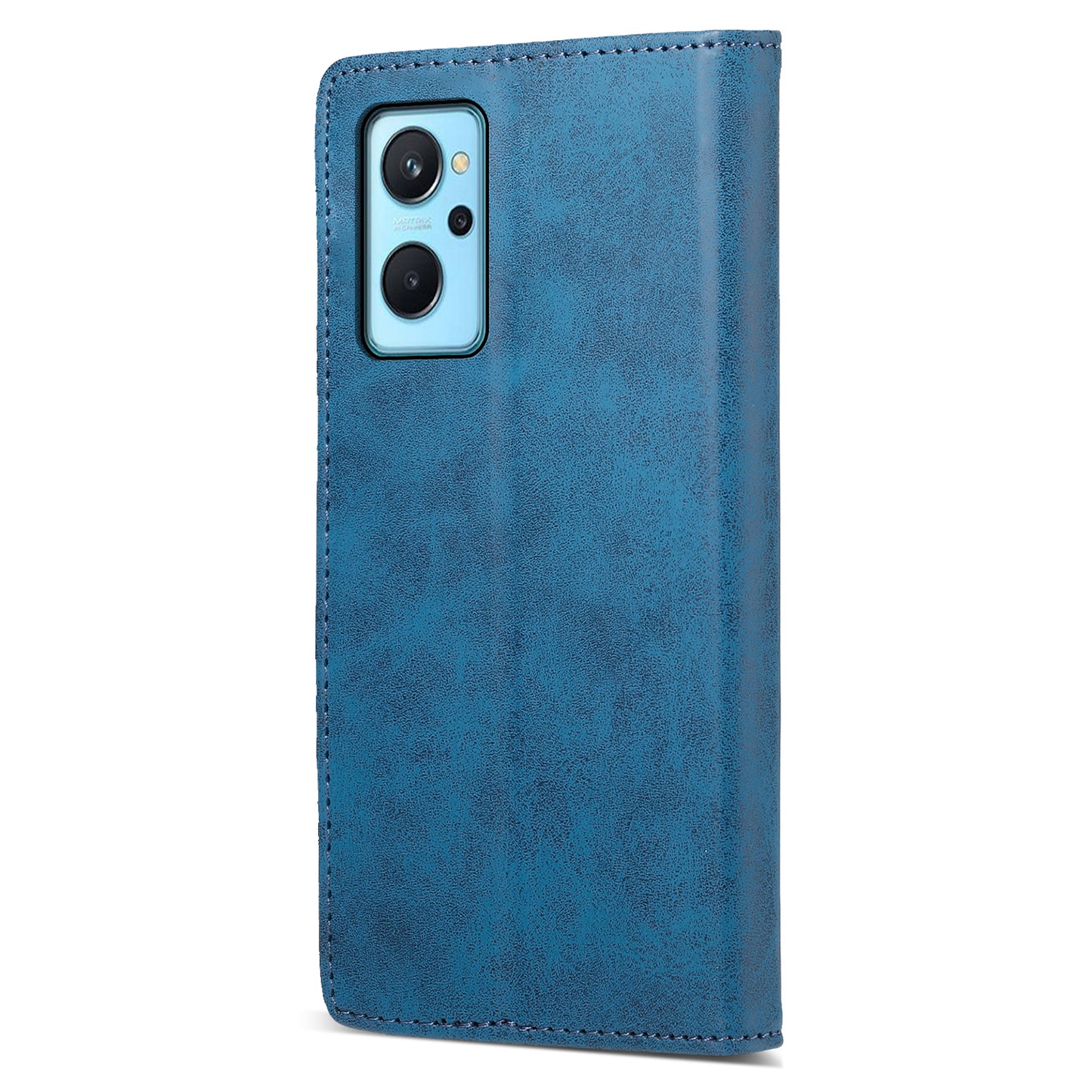 DF-05 For Realme 9i 4G / Oppo A76 / A36 Anti-Fingerprint Phone Cover RFID Blocking Wallet PU Leather Stand Case