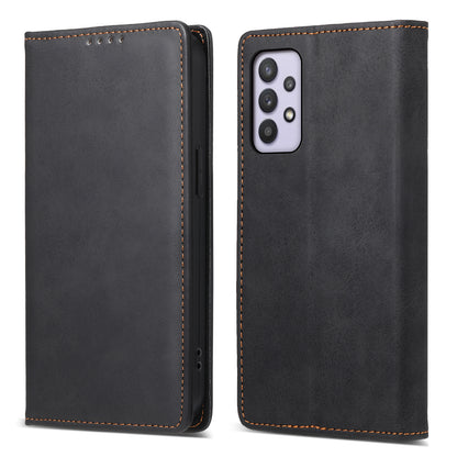DF-05 PU Leather Phone Case for Samsung Galaxy A32 5G / M32 5G Stand RFID Blocking Business Wallet Flip Cover
