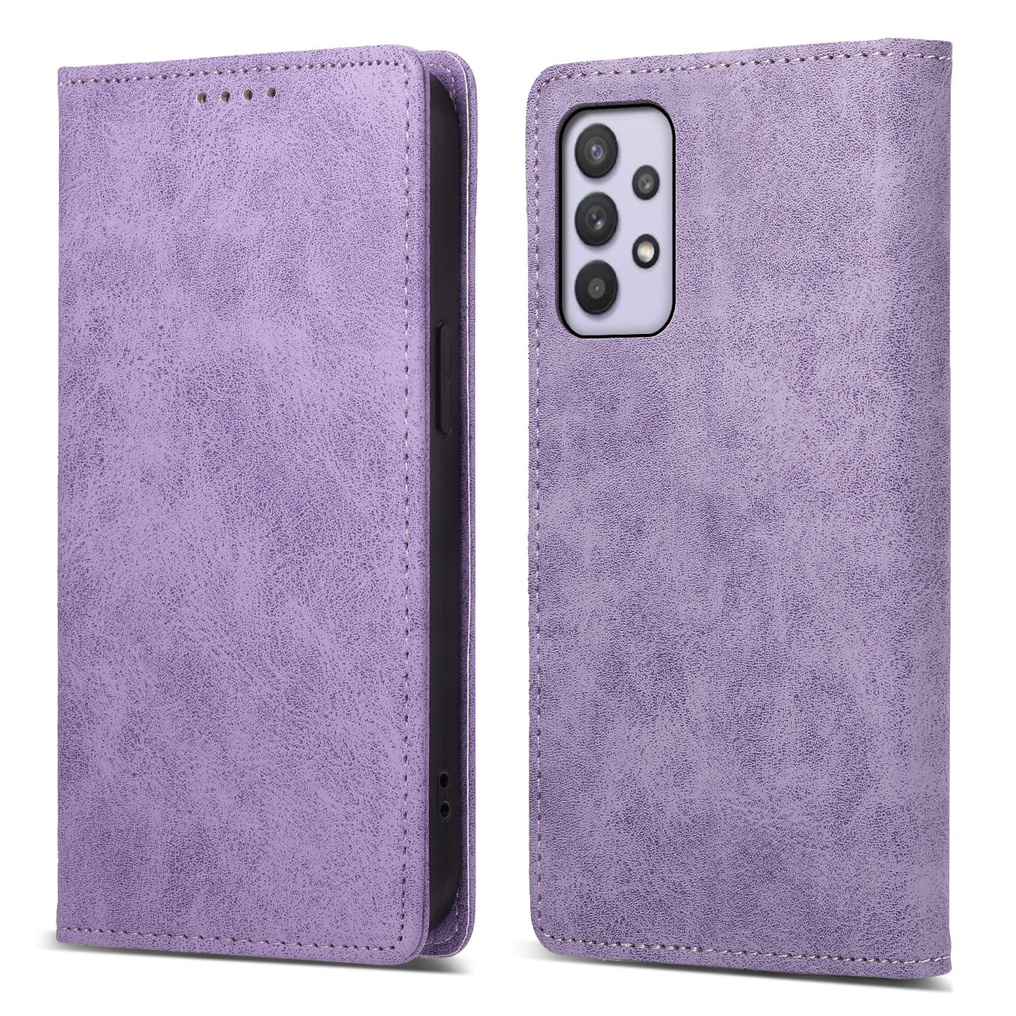 DF-05 PU Leather Phone Case for Samsung Galaxy A32 5G / M32 5G Stand RFID Blocking Business Wallet Flip Cover