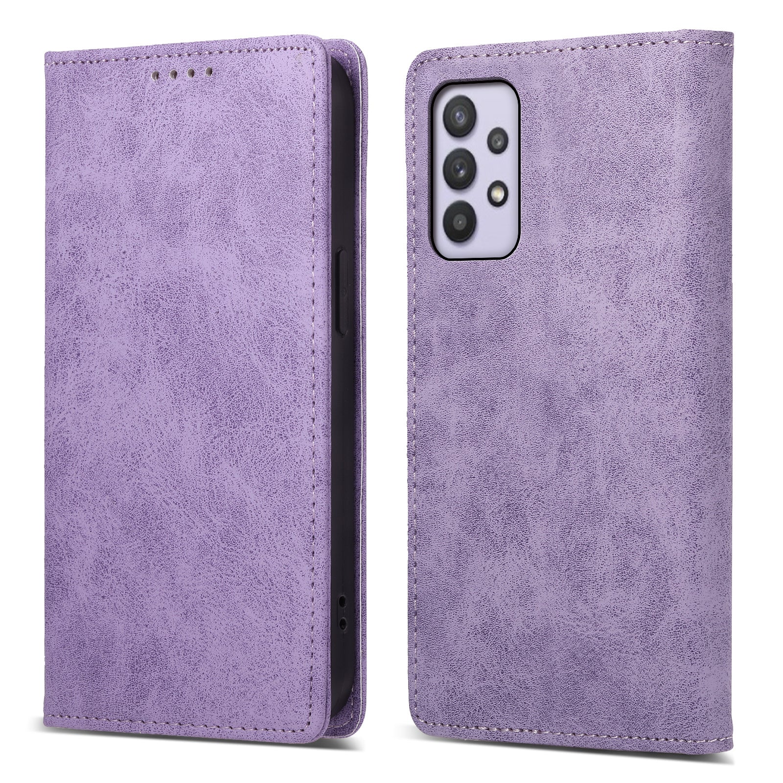 DF-05 PU Leather Phone Case for Samsung Galaxy A32 5G / M32 5G Stand RFID Blocking Business Wallet Flip Cover