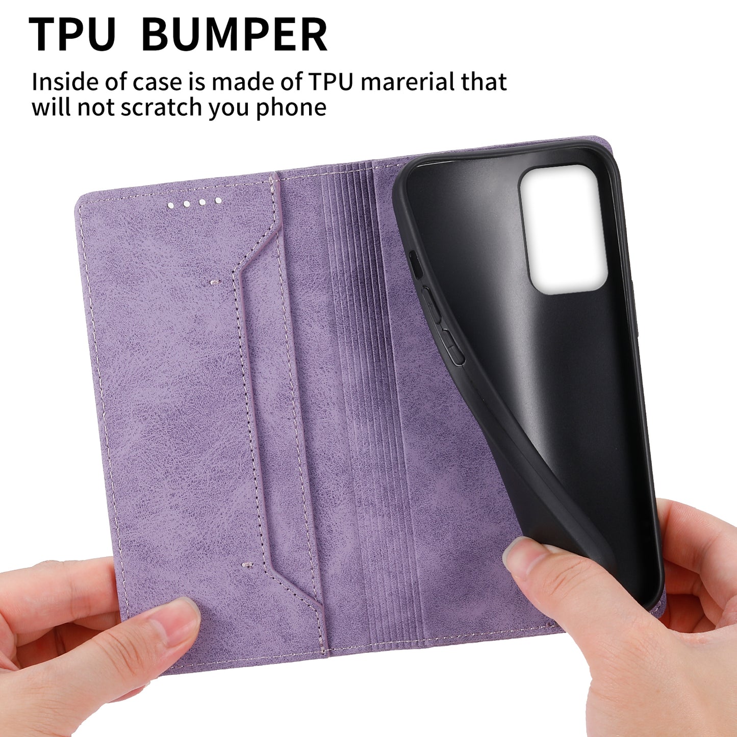 DF-05 PU Leather Phone Case for Samsung Galaxy A32 5G / M32 5G Stand RFID Blocking Business Wallet Flip Cover
