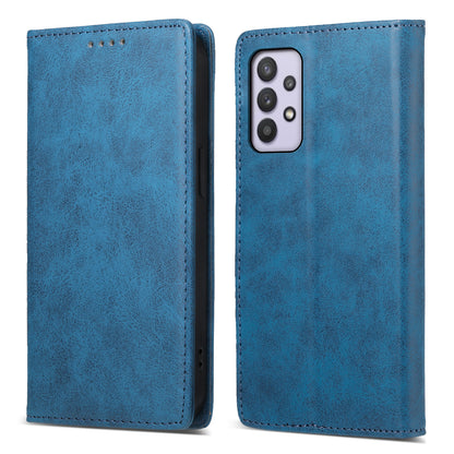 DF-05 PU Leather Phone Case for Samsung Galaxy A32 5G / M32 5G Stand RFID Blocking Business Wallet Flip Cover