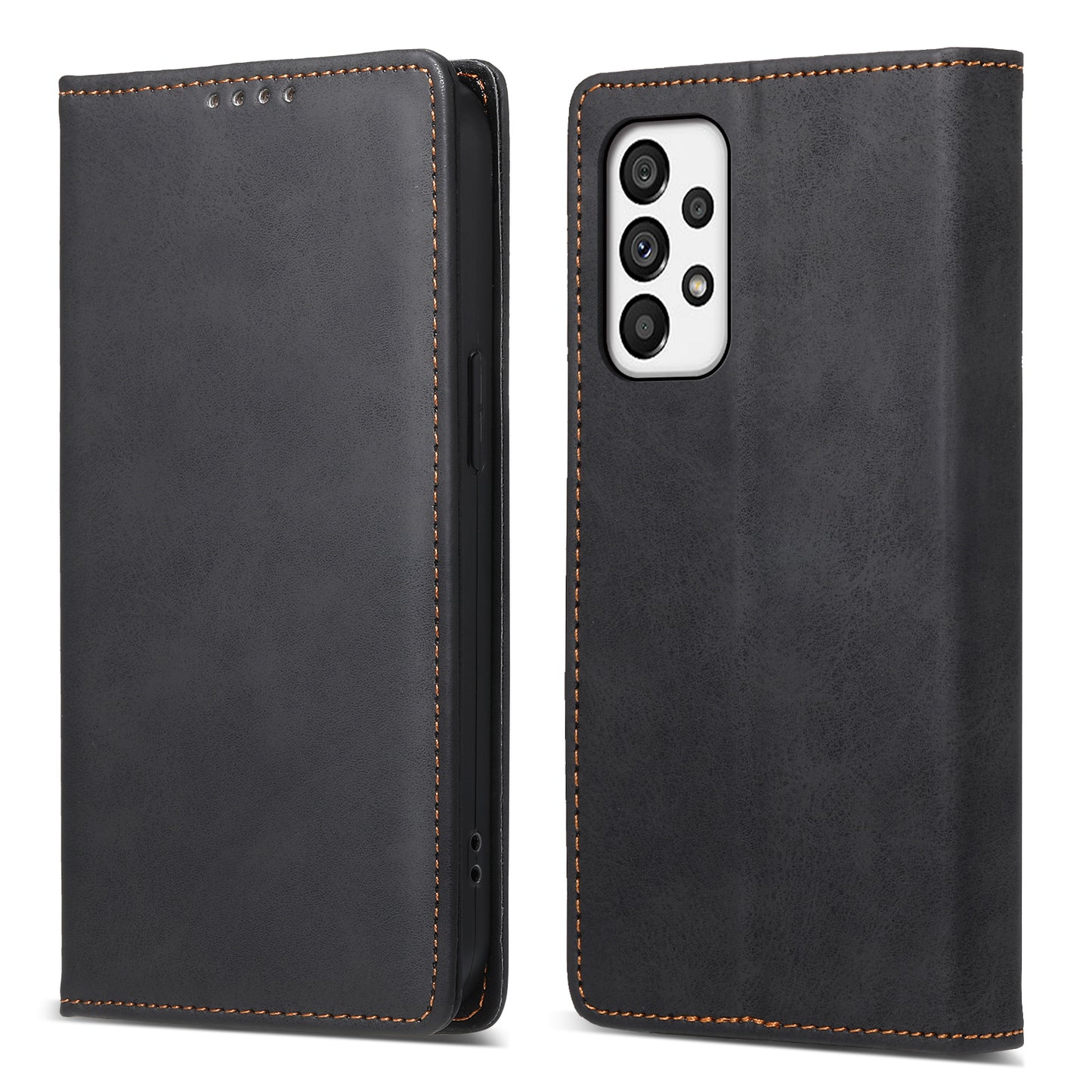 DF-05 for Samsung Galaxy A73 5G PU Leather RFID Blocking Case Wallet Stand Business Phone Cover