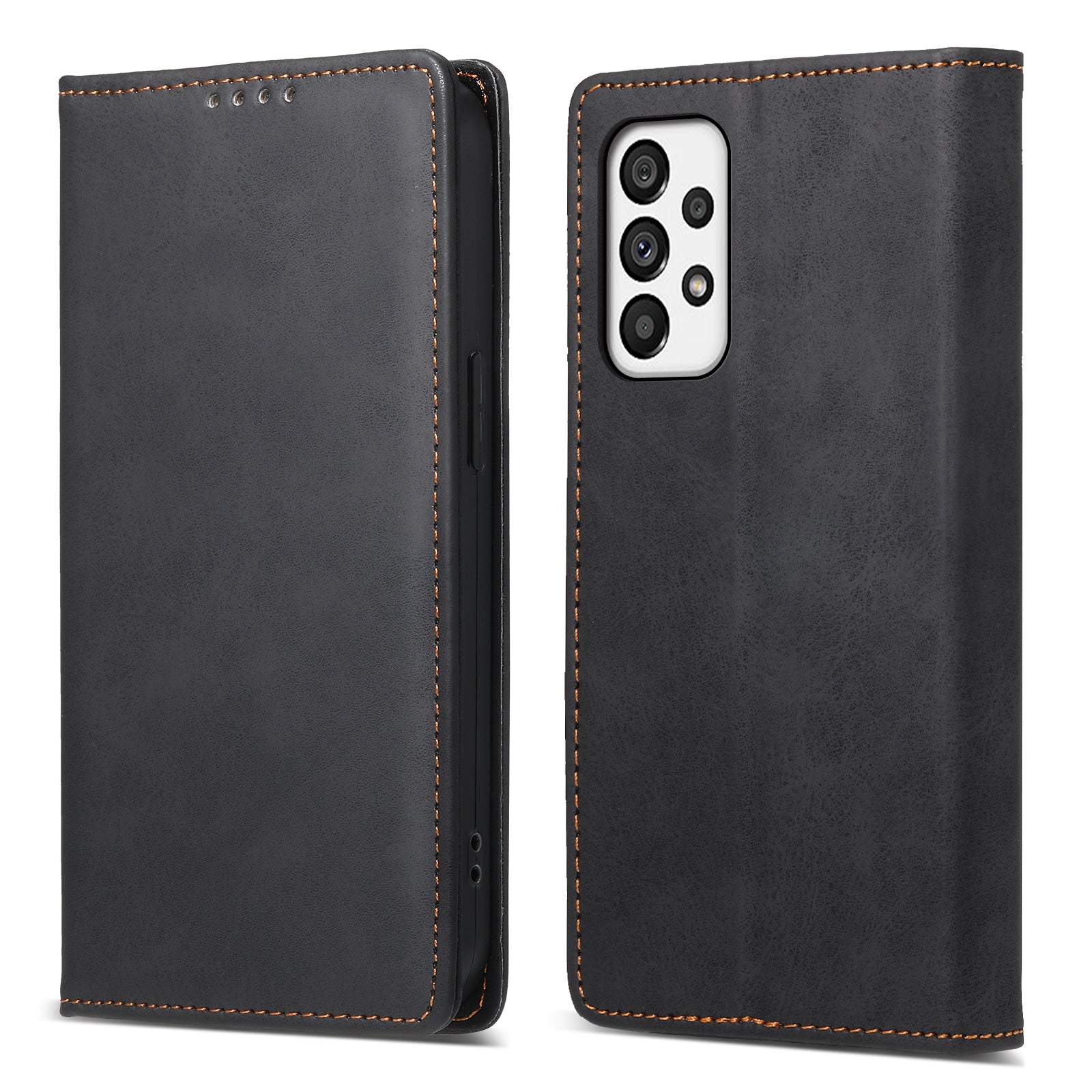 DF-05 for Samsung Galaxy A73 5G PU Leather RFID Blocking Case Wallet Stand Business Phone Cover