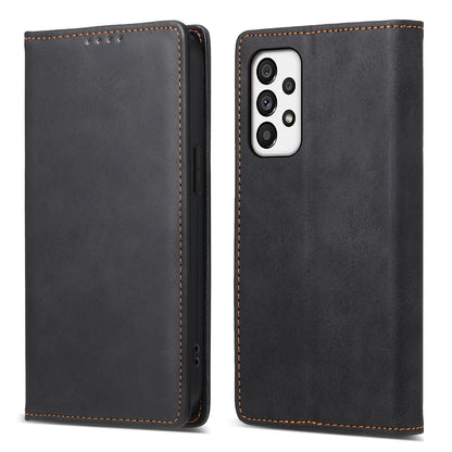 DF-05 for Samsung Galaxy A73 5G PU Leather RFID Blocking Case Wallet Stand Business Phone Cover