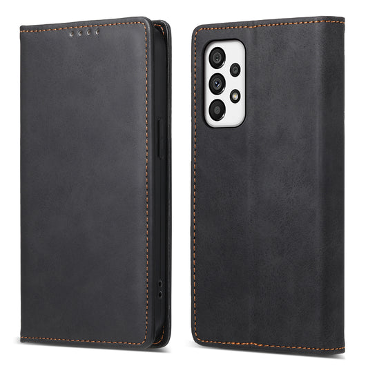 DF-05 for Samsung Galaxy A73 5G PU Leather RFID Blocking Case Wallet Stand Business Phone Cover