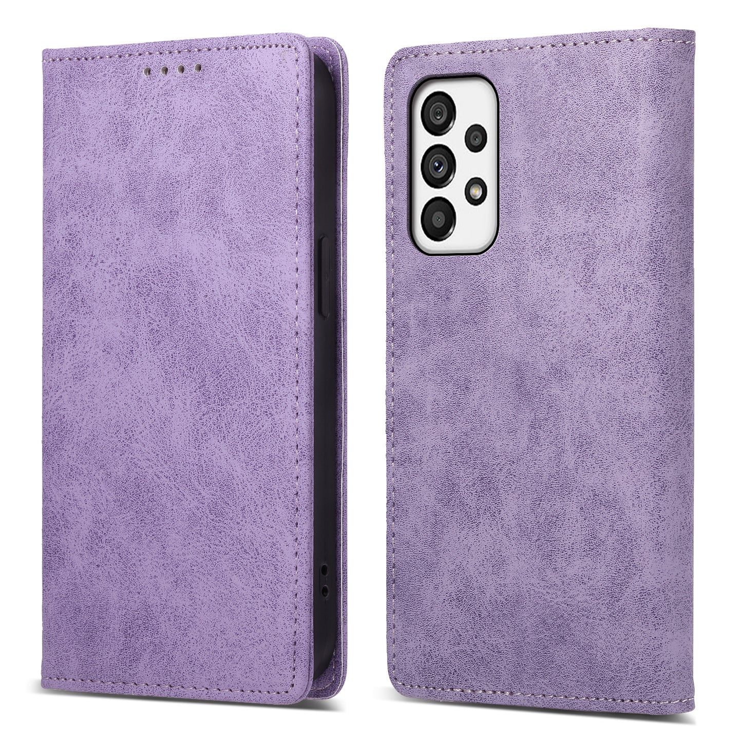 DF-05 for Samsung Galaxy A73 5G PU Leather RFID Blocking Case Wallet Stand Business Phone Cover