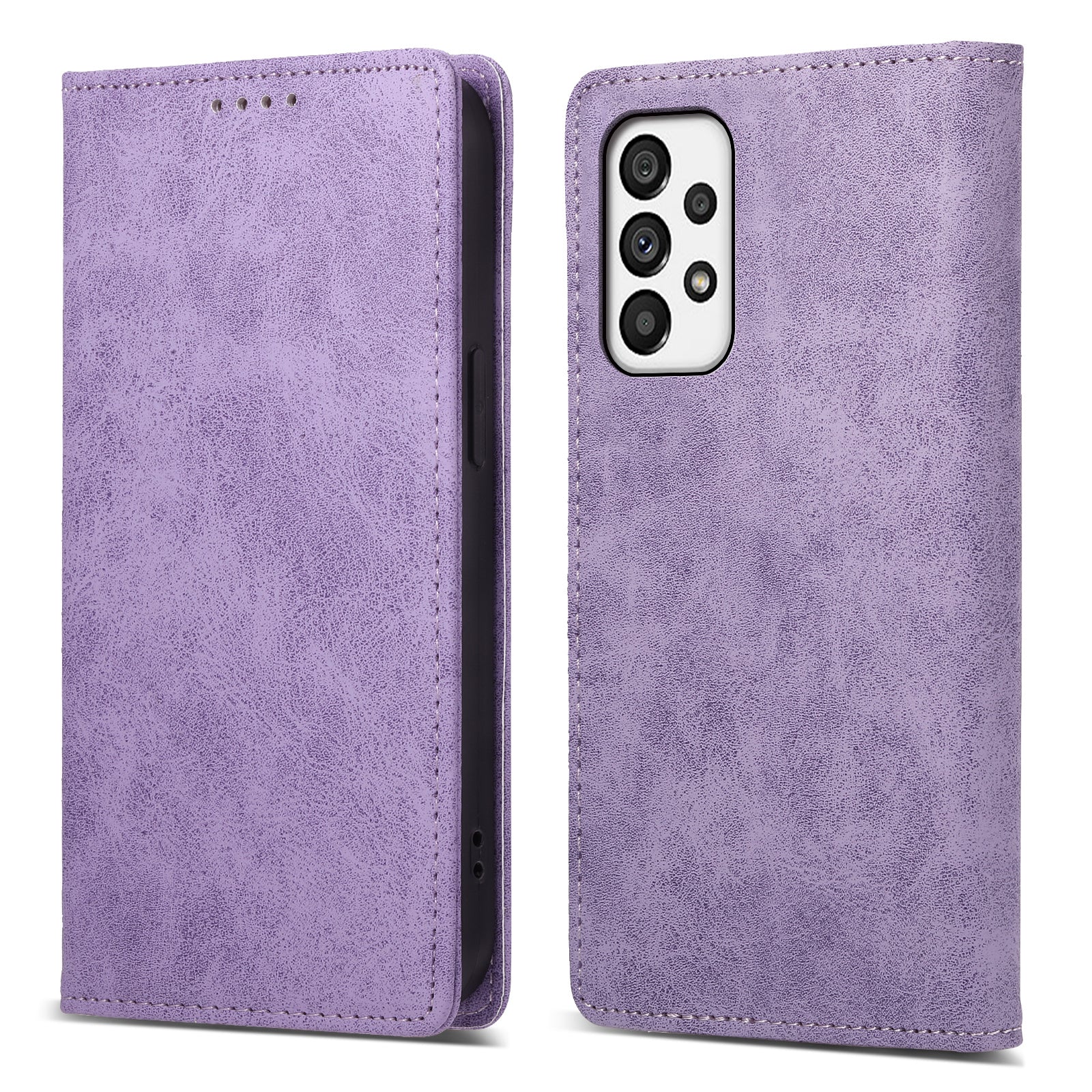 DF-05 for Samsung Galaxy A73 5G PU Leather RFID Blocking Case Wallet Stand Business Phone Cover