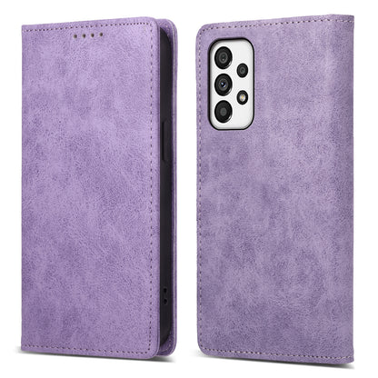 DF-05 for Samsung Galaxy A73 5G PU Leather RFID Blocking Case Wallet Stand Business Phone Cover