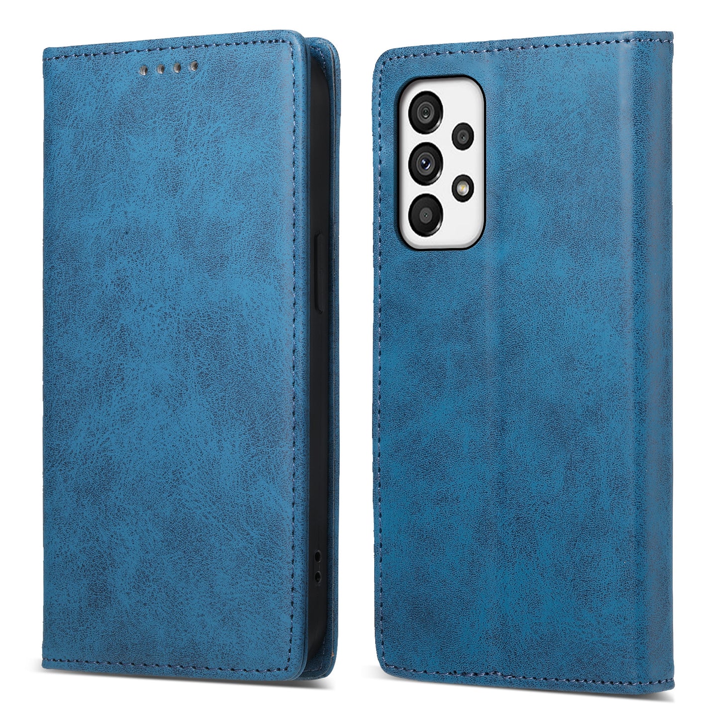 DF-05 for Samsung Galaxy A73 5G PU Leather RFID Blocking Case Wallet Stand Business Phone Cover