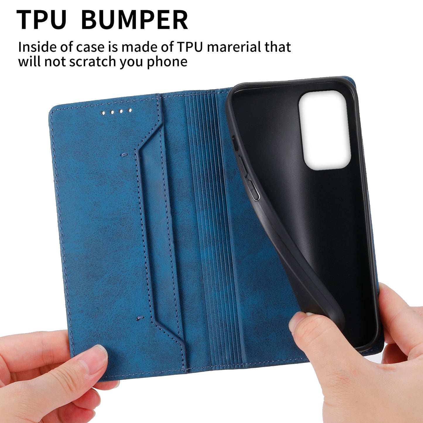 DF-05 for Samsung Galaxy A73 5G PU Leather RFID Blocking Case Wallet Stand Business Phone Cover