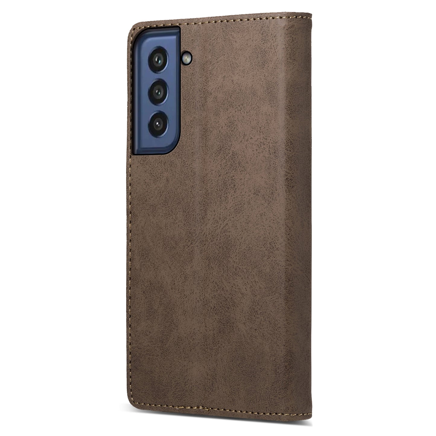 DF-05 for Samsung Galaxy S21 FE 5G PU Leather Business Case Stand RFID Blocking Wallet Phone Cover