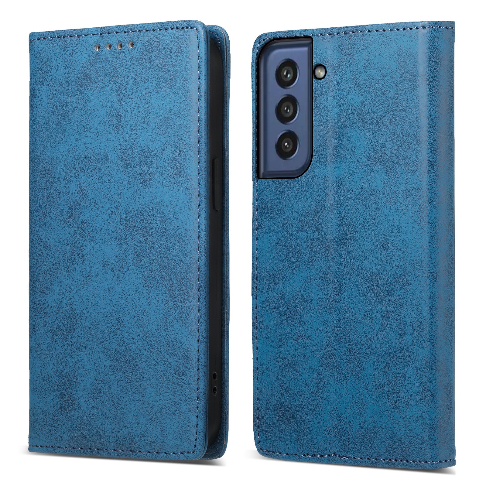 DF-05 for Samsung Galaxy S21 FE 5G PU Leather Business Case Stand RFID Blocking Wallet Phone Cover