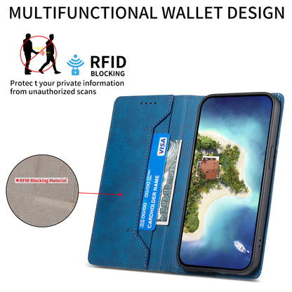 DF-05 Business Phone Case for Samsung Galaxy A34 5G , PU Leather Stand RFID Blocking Wallet Cover