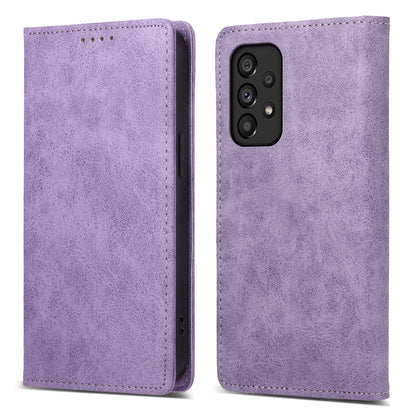 DF-05 For Samsung Galaxy A53 5G RFID Blocking PU Leather Phone Case Stand Wallet Cover