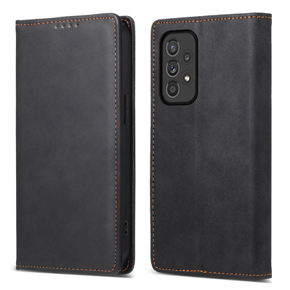 DF-05 For Samsung Galaxy A33 5G PU Leather Case Stand Wallet Phone Cover with RFID Blocking