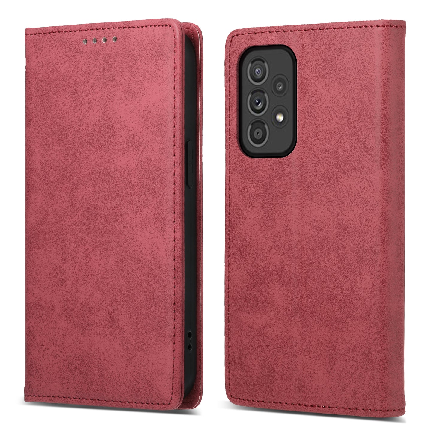 DF-05 For Samsung Galaxy A33 5G PU Leather Case Stand Wallet Phone Cover with RFID Blocking