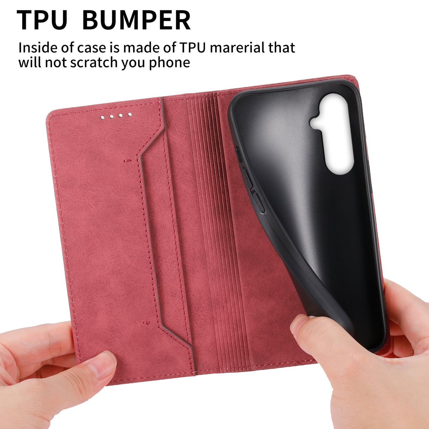 DF-05 For Samsung Galaxy A54 5G RFID Blocking Stand Phone Case Wallet Anti-drop Leather Cover