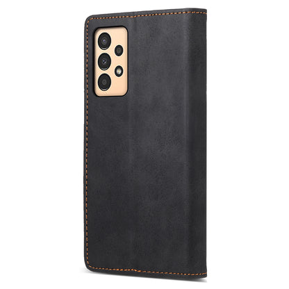DF-05 For Samsung Galaxy A13 4G / 5G Magnetic Closure Leather Case RFID Blocking Stand Wallet Phone Cover