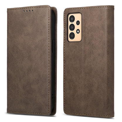 DF-05 For Samsung Galaxy A13 4G / 5G Magnetic Closure Leather Case RFID Blocking Stand Wallet Phone Cover