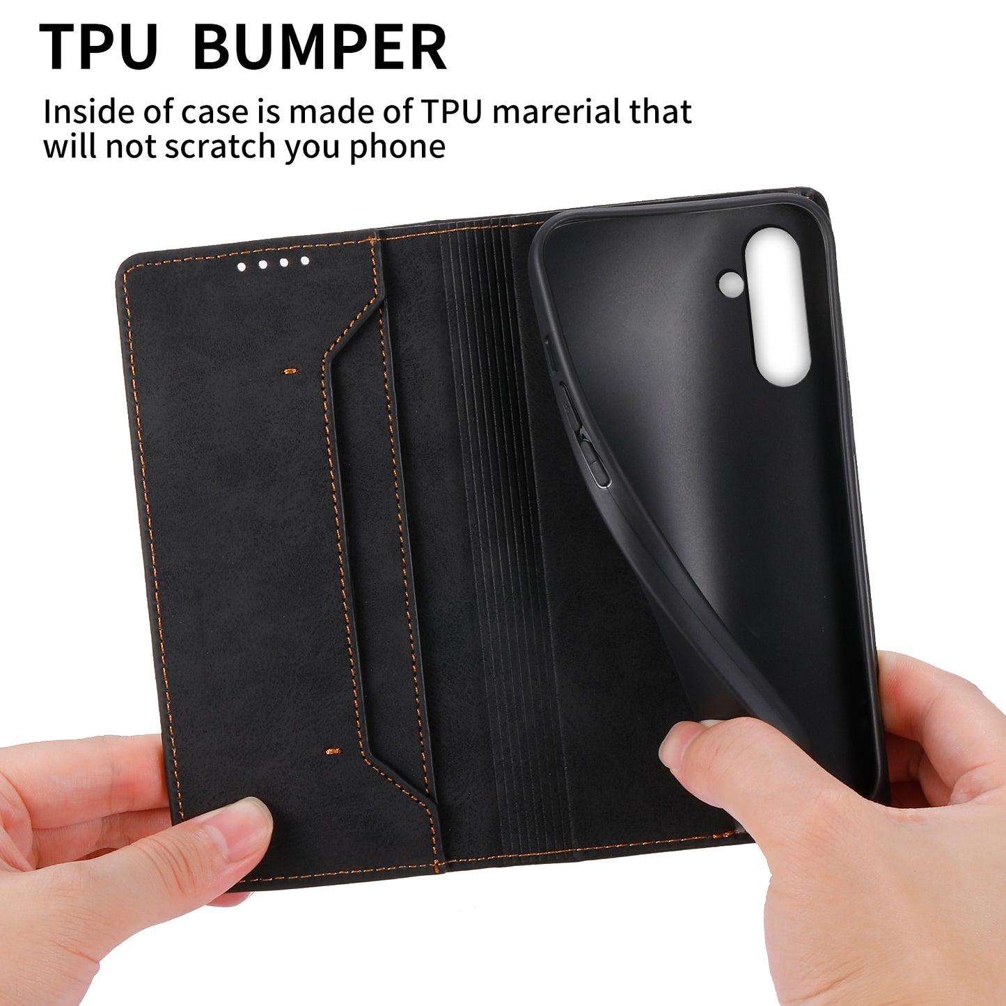 DF-05 For Samsung Galaxy A14 4G / 5G PU Leather Case RFID Blocking Phone Cover with Stand Wallet