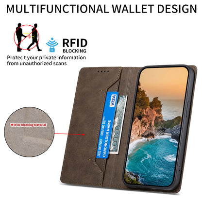 DF-05 For Samsung Galaxy A24 4G RFID Blocking Phone Case PU Leather + TPU Stand Wallet Cover