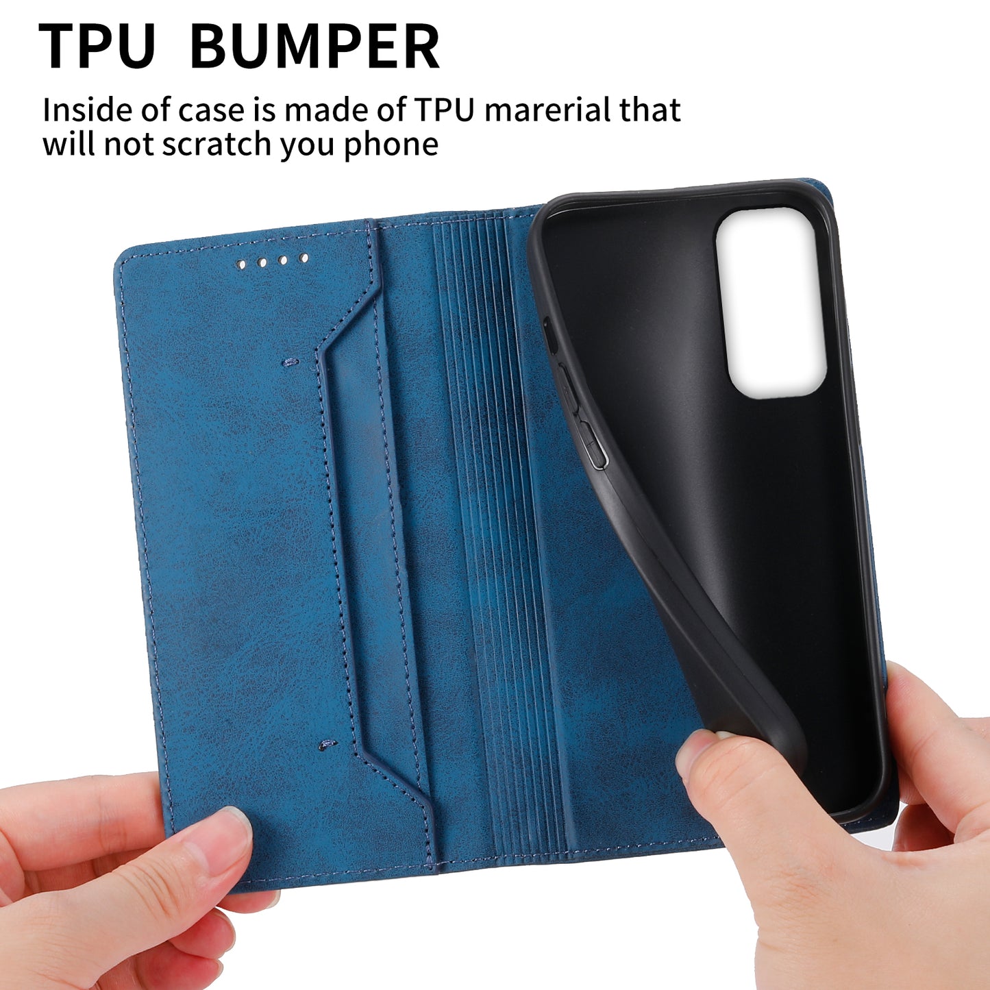 DF-05 For Samsung Galaxy A24 4G RFID Blocking Phone Case PU Leather + TPU Stand Wallet Cover
