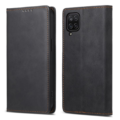 DF-05 For Samsung Galaxy A12 Stand PU Leather Phone Cover RFID Blocking Wallet Phone Case