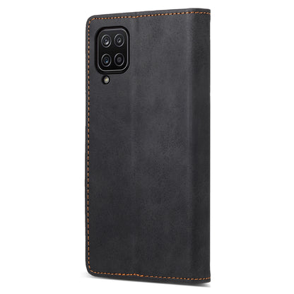 DF-05 For Samsung Galaxy A12 Stand PU Leather Phone Cover RFID Blocking Wallet Phone Case