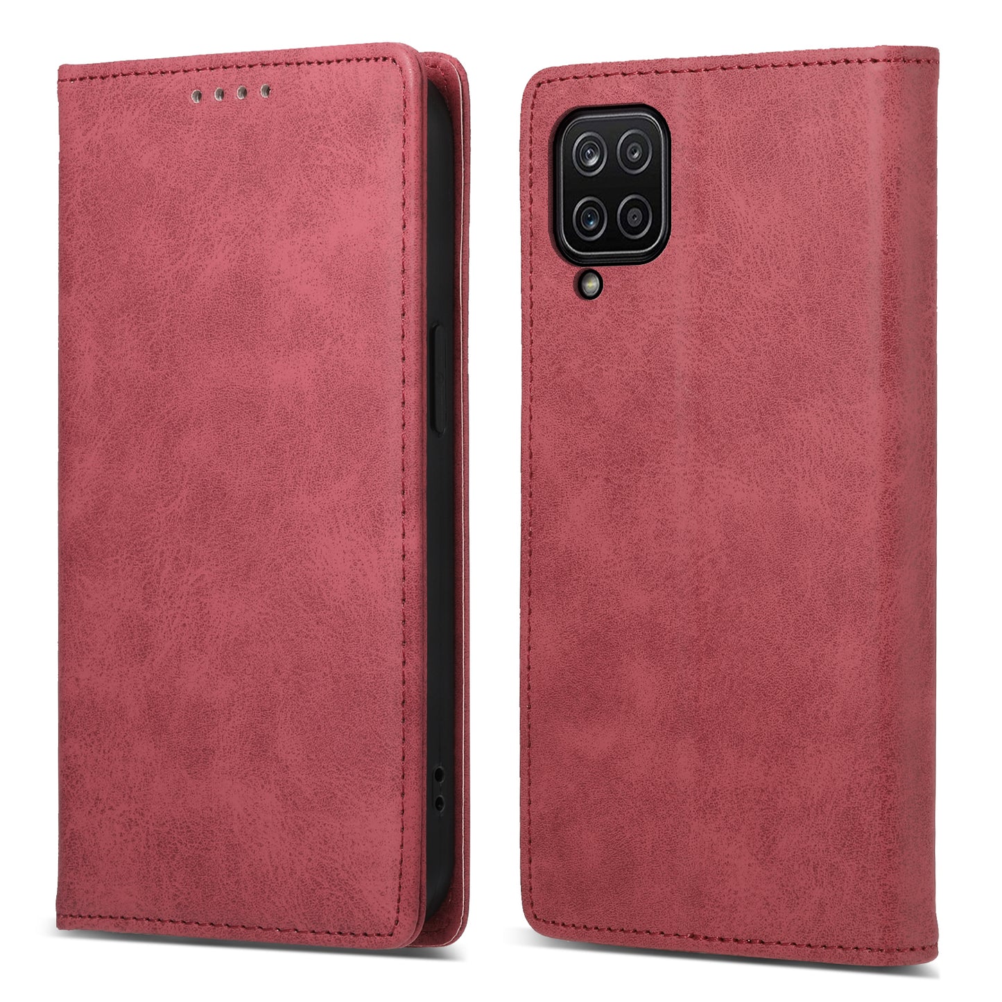 DF-05 For Samsung Galaxy A12 Stand PU Leather Phone Cover RFID Blocking Wallet Phone Case