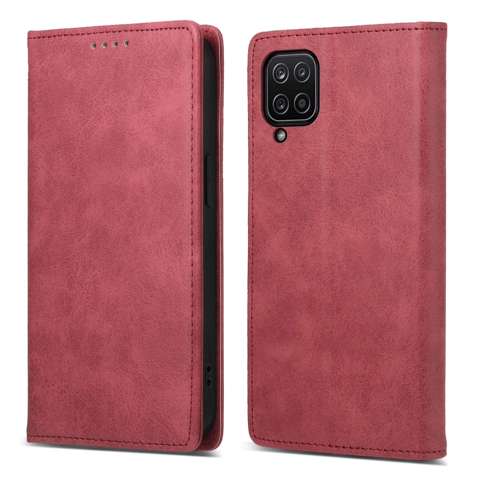 DF-05 For Samsung Galaxy A12 Stand PU Leather Phone Cover RFID Blocking Wallet Phone Case