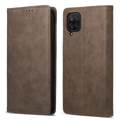 DF-05 For Samsung Galaxy A12 Stand PU Leather Phone Cover RFID Blocking Wallet Phone Case